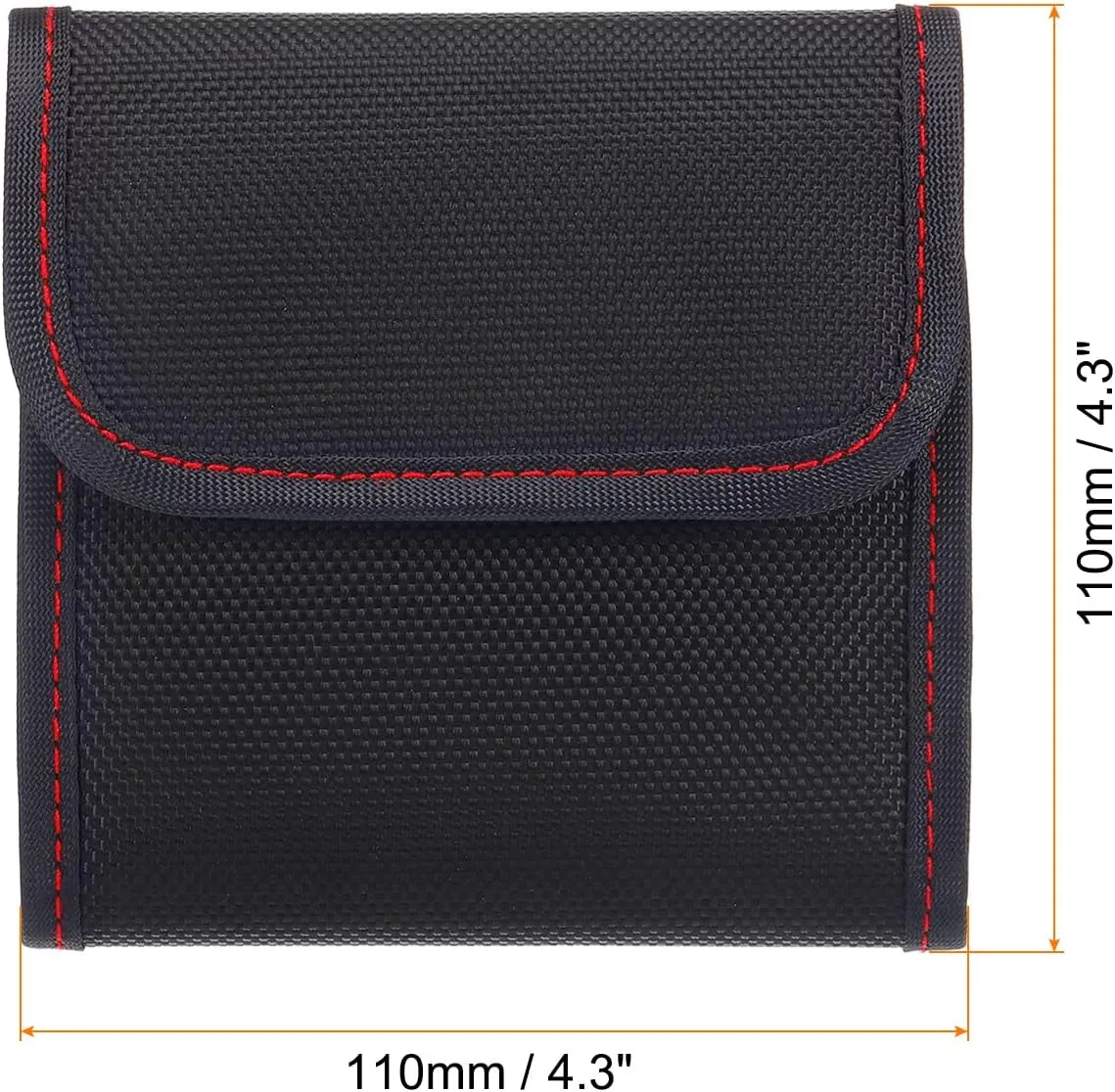 PATIKIL Lens Filter Case, 3-Pocket Camera Filter Case Portable Lens Filter Pouch Photography with Belt Loop Fit Camera Bag Strap Pocket Drone for 25mm-82mm, Black Red