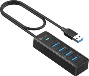 PHIXERO USB 3.2 Gen1 Hub, USB A 4-Port Splitter for Laptop, Desktop PC, Xbox, PS5, and More(1.6ft)