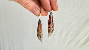 Picasso Jasper Earrings. Sterling Silver. 0636
