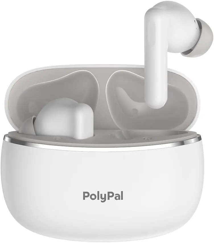 Polypal P1 AI Translation Earbuds,Translator Device for Live Speech and Video, Support 138 Languages, 600 Minutes Monthly,Spanish English Translator Headphone for Immigrants, iOS & Android Compatible