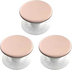PopSockets PopMinis: Mini Grips for Phones & Tablets (3 Pack) - Aluminum Rose Gold