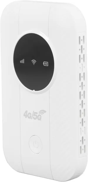 Poratble WIFI 4G 5G Router, 300Mbps Unlocked Mobile Hotspot with SIM Card Slot, Connect Up to 10 Devices, Ultra Slim USB WiFI Modem for Traveling Business Trips