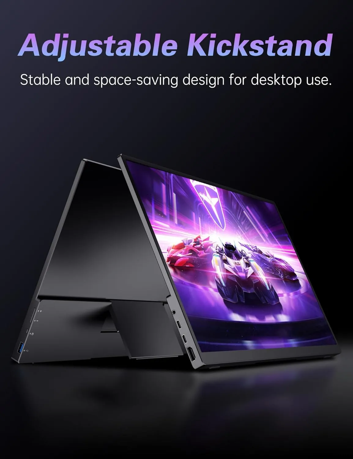 Portable 17.3" FHD 144Hz HDR Gaming Monitor, Travel Monitor with Kickstand & Speakers, USB-C HDMI External for Laptop Mac Xbox Switch PS5/4