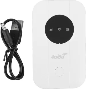 Portable 4G 5G Router with SIM Card Slot 300Mbps Mobile Hotspot Connect Up to 10 Devices for Traveling Business Trips