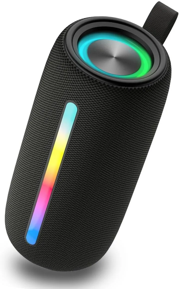 Portable Bluetooth Speaker: IPX6 Waterproof,High Volume,Dual Speakers,10M Play,10W Powerful,USB/TF,LEDlights,TWS for Play,Outdoor/Travel/Camping/Riding/Saudi/Arabia/Family/Party/Celebration