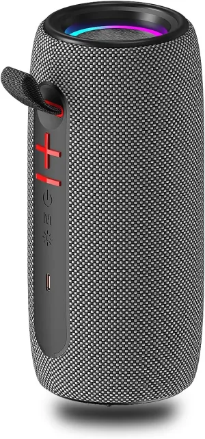Portable Bluetooth Speaker: IPX6 Waterproof,High Volume,Dual Speakers,10M Play,10W Powerful,USB/TF,LEDlights,TWS for Play,Outdoor/Travel/Camping/Riding/Saudi/Arabia/Family/Party/Celebration