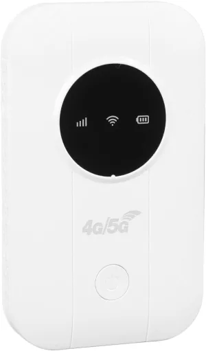 Portable WiFi Hotspot for Travel, Portable Router with SIM Card Slot 300Mbps Mobile Hotspot, 10 Connected Devices, Easy Public WiFi Sharing, 4G 5G Router for Campers and School