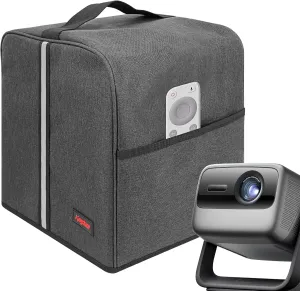 Projector Dust Cover for JMGO N1 Pro/N1 Ultra, Waterproof Projector Protector Case with Pocket for Accessories-Dark Gray
