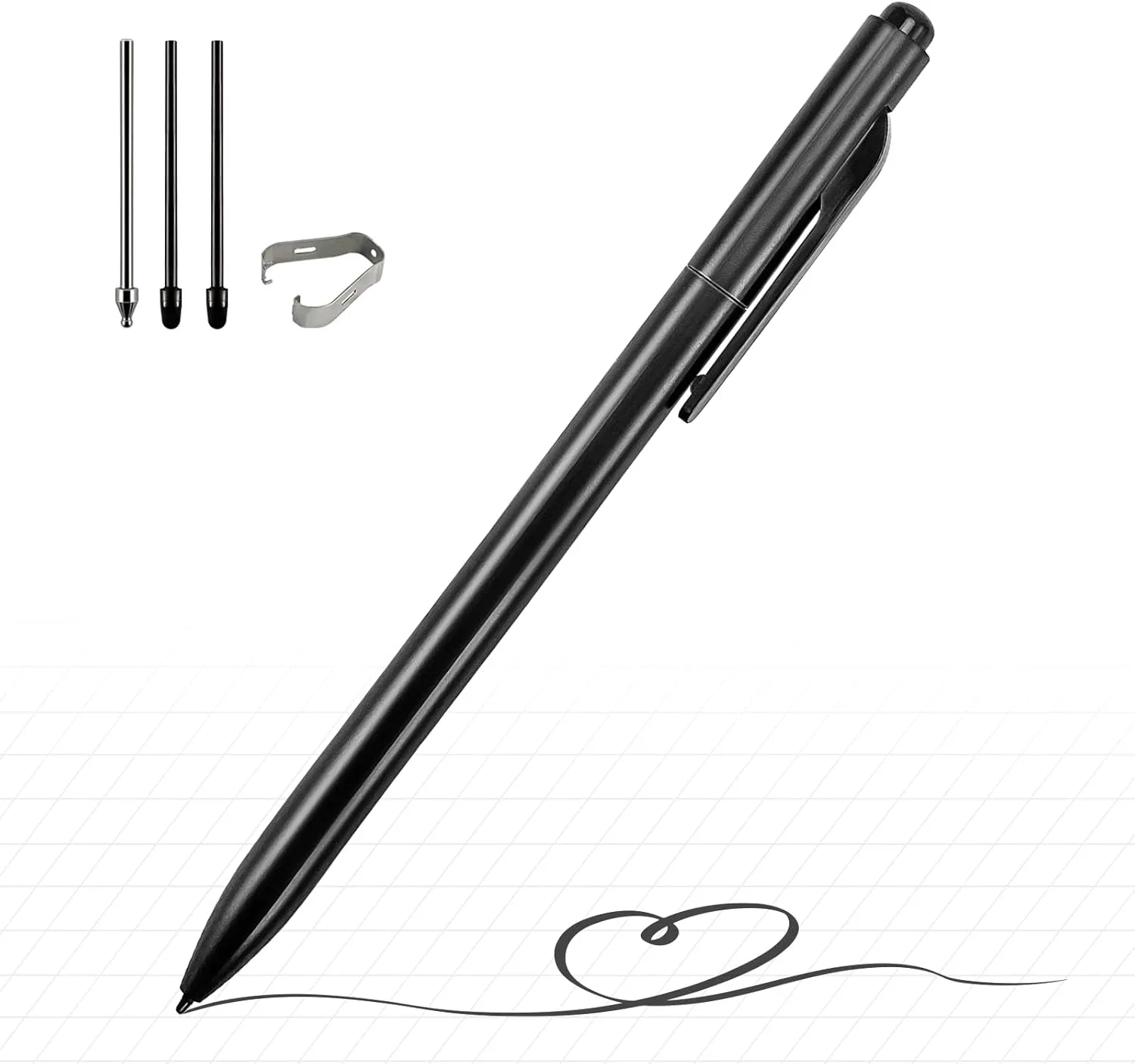ProSketch Digital Pen fits for Remarkable 2 /Scribe/Supernote with Eraser Pencil Clip NeverReplace Fine Titanium Tips,Tilt Draw&4096 Pressure Level,EMR Pen Replacement,Empower Your Digital Craft