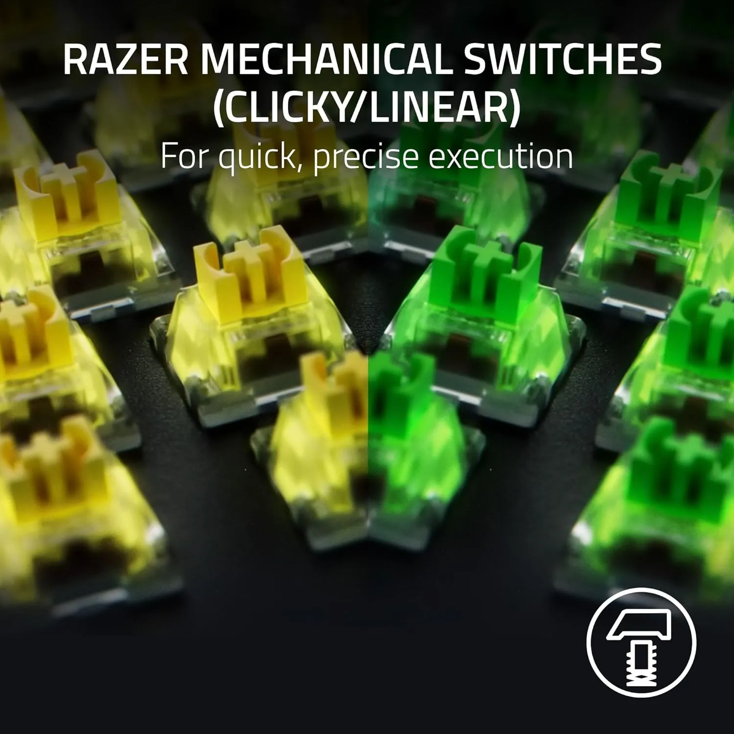 Razer BlackWidow V4 Mechanical Gaming Keyboard: Yellow Switches Linear & Silent - Chroma RGB - 6 Macro Keys - Magnetic Wrist Rest - Doubleshot ABS Keycaps - Roller & Media Keys Snap Tap
