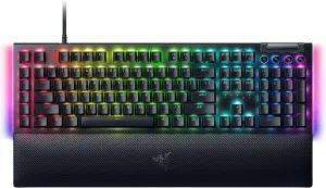 Razer BlackWidow V4 Mechanical Gaming Keyboard: Yellow Switches Linear & Silent - Chroma RGB - 6 Macro Keys - Magnetic Wrist Rest - Doubleshot ABS Keycaps - Roller & Media Keys Snap Tap