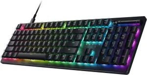 Razer DeathStalker V2 Gaming Keyboard: Low Profile Optical Switches Clicky Purple - Durable Coated Keycaps - Aluminum Top Plate - Multi Function Roller & Media Button - Chroma RGB Snap Tap