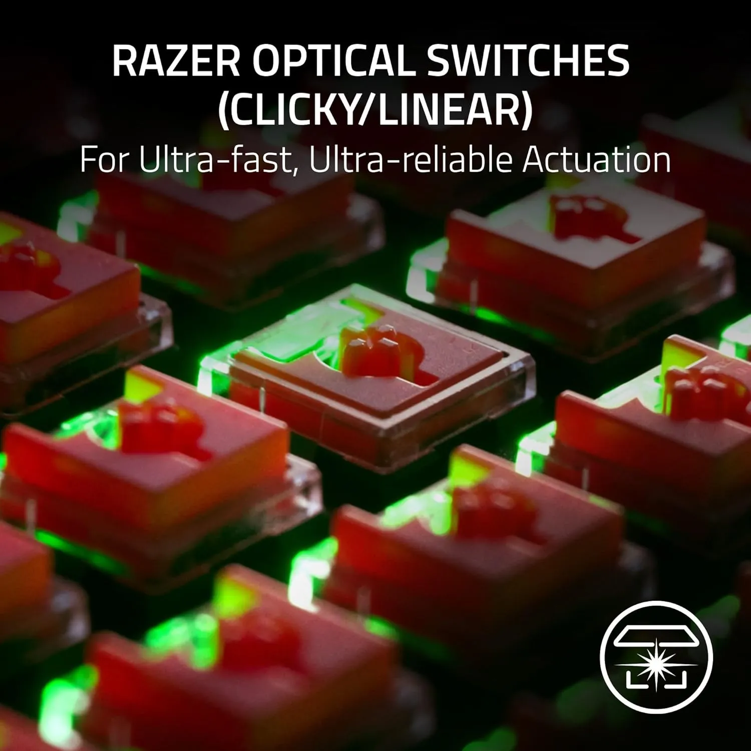 Razer DeathStalker V2 Gaming Keyboard: Low Profile Optical Switches Clicky Purple - Durable Coated Keycaps - Aluminum Top Plate - Multi Function Roller & Media Button - Chroma RGB Snap Tap