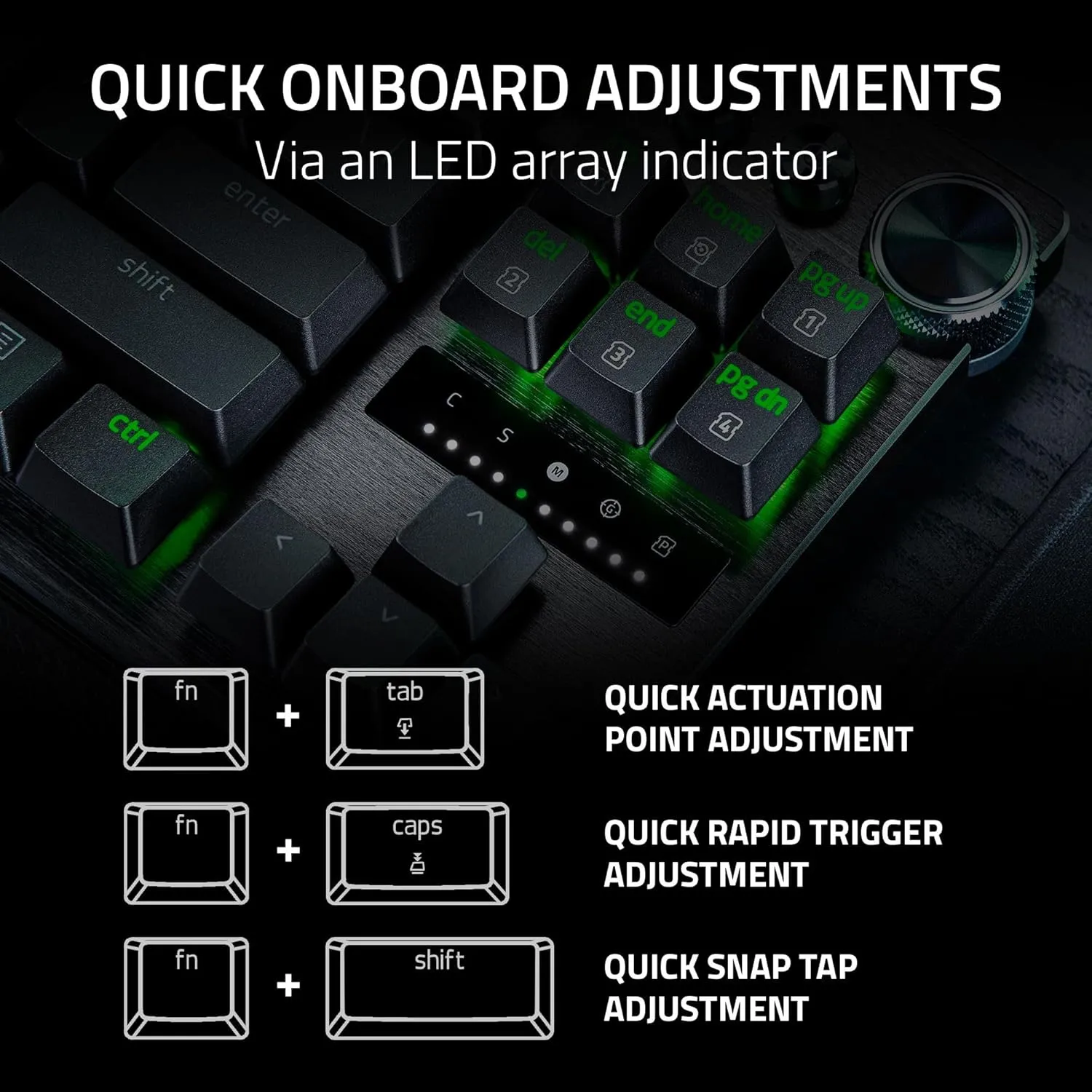 Razer Huntsman V3 Pro TKL Esports Gaming Keyboard: Analog Optical Switches - Razer Snap Tap - Rapid Trigger - Adjustable Actuation - Media Keys & Dial - Doubleshot PBT Keycaps - Wrist Rest - Black