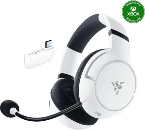 Razer Kaira HyperSpeed Wireless Gaming Headset for Xbox Series X|S, Xbox One, PC: TriForce 50mm Drivers - HyperClear Cardioid Mic - Low Latency Bluetooth - Up to 30 Hour Battery Life - White