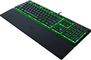 Razer Ornata V3 X Gaming Keyboard: Low Profile Keys - Silent Membrane Switches - Spill Resistant - Chroma RGB Lighting - Ergonomic Wrist Rest Snap Tap