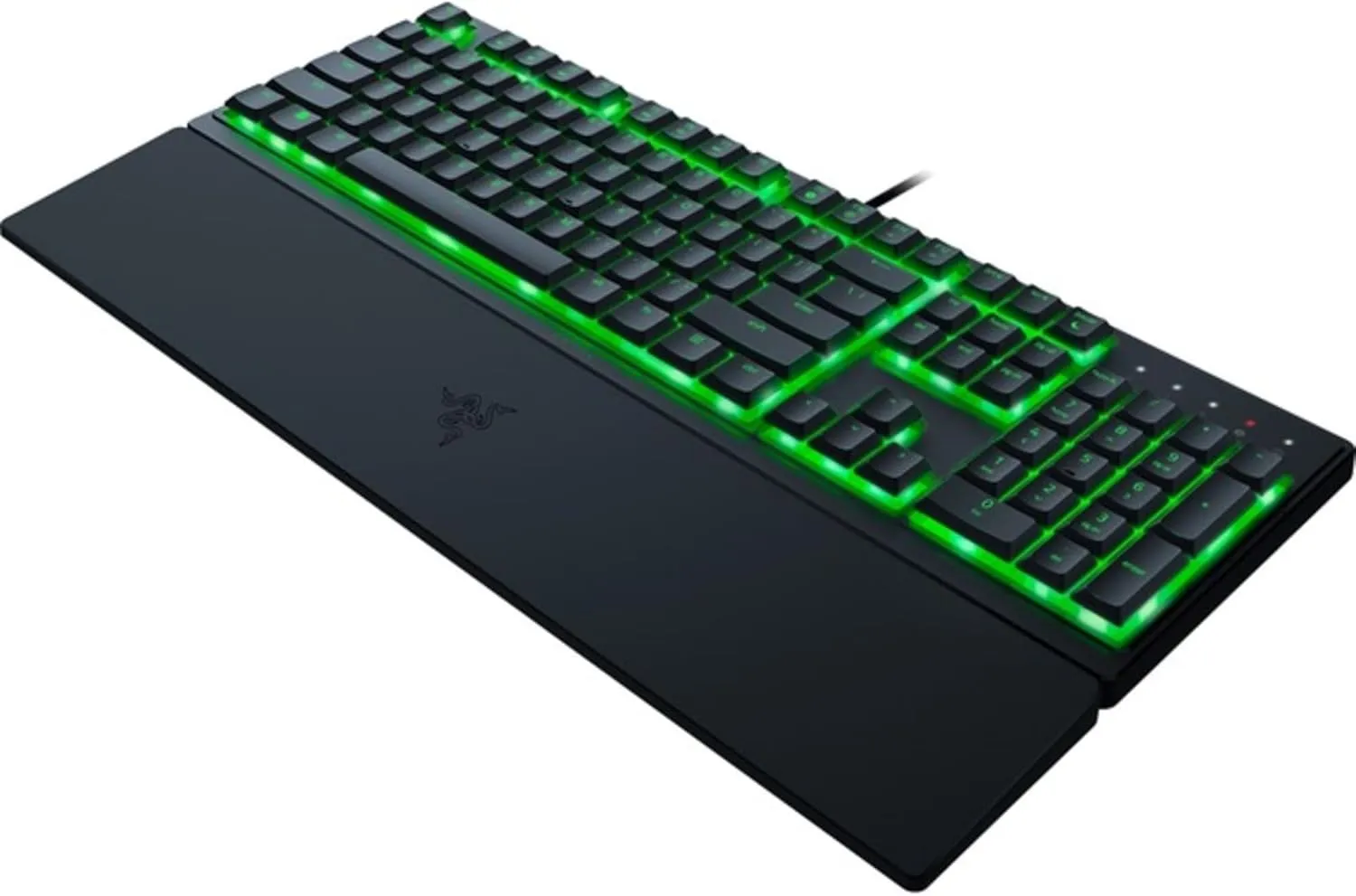 Razer Ornata V3 X Gaming Keyboard: Low Profile Keys - Silent Membrane Switches - Spill Resistant - Chroma RGB Lighting - Ergonomic Wrist Rest Snap Tap