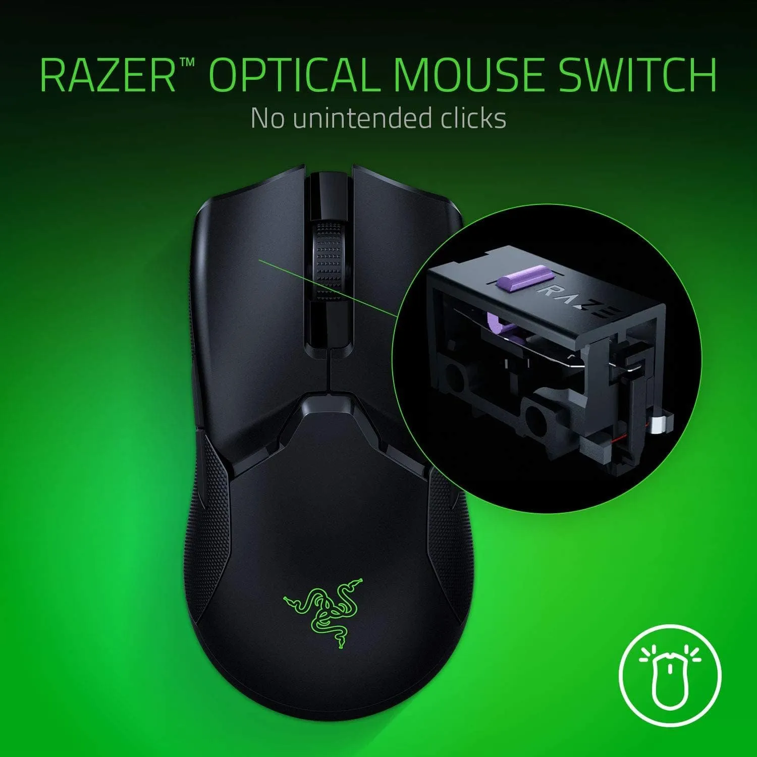 Razer Viper Ultimate with Charging Dock - Ambidextrous Esports Gaming Mouse Powered by HyperSpeed Wireless Technology (Focus  20K Optical Sensor, 74g Lightweight, RGB Chroma) Black