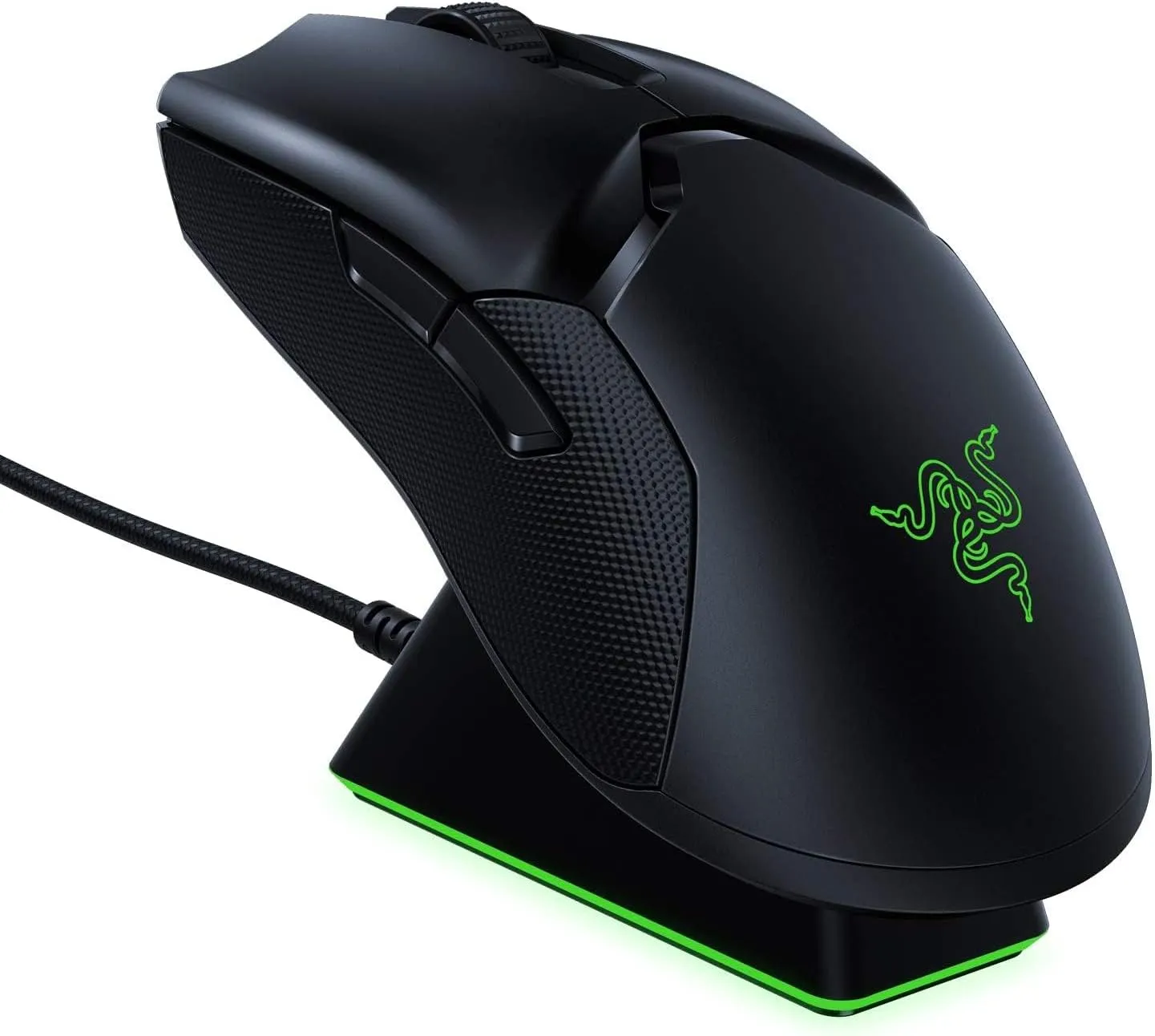 Razer Viper Ultimate with Charging Dock - Ambidextrous Esports Gaming Mouse Powered by HyperSpeed Wireless Technology (Focus  20K Optical Sensor, 74g Lightweight, RGB Chroma) Black