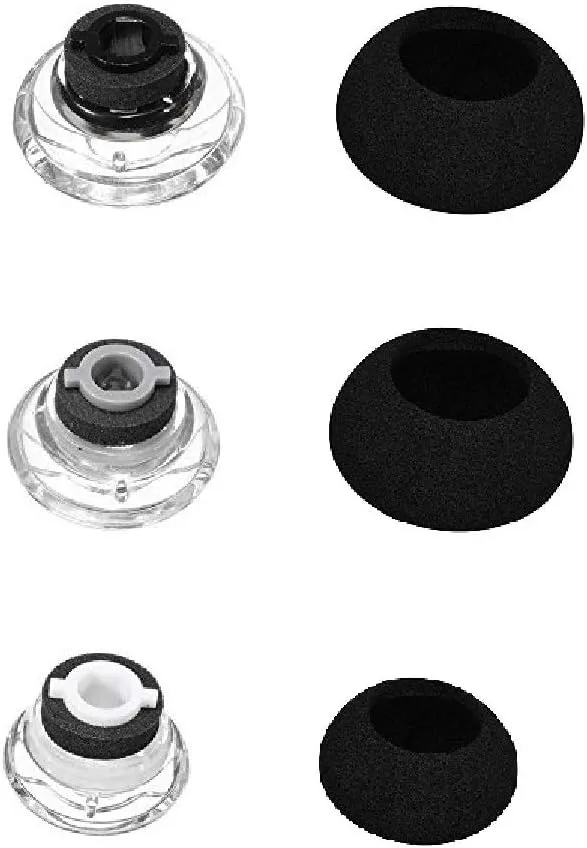 Replacement Ear Tips Earbuds Silicone Buds with Foam Cover for Voyager Legend, 3 Pairs,S/M/L Eartip & Foam Kit Accessories for Legend