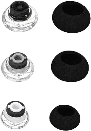 Replacement Ear Tips Earbuds Silicone Buds with Foam Cover for Voyager Legend, 3 Pairs,S/M/L Eartip & Foam Kit Accessories for Legend
