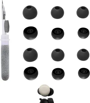 Replacement Earbud Tips Compatible with Google Pixel Buds Pro/Pro 2/Buds A-Series True Wireless Earbuds, Silicone Ear Tips, Fits in Case, S/M/L 6 Pairs, with 3-in-1 Cleaner Kit