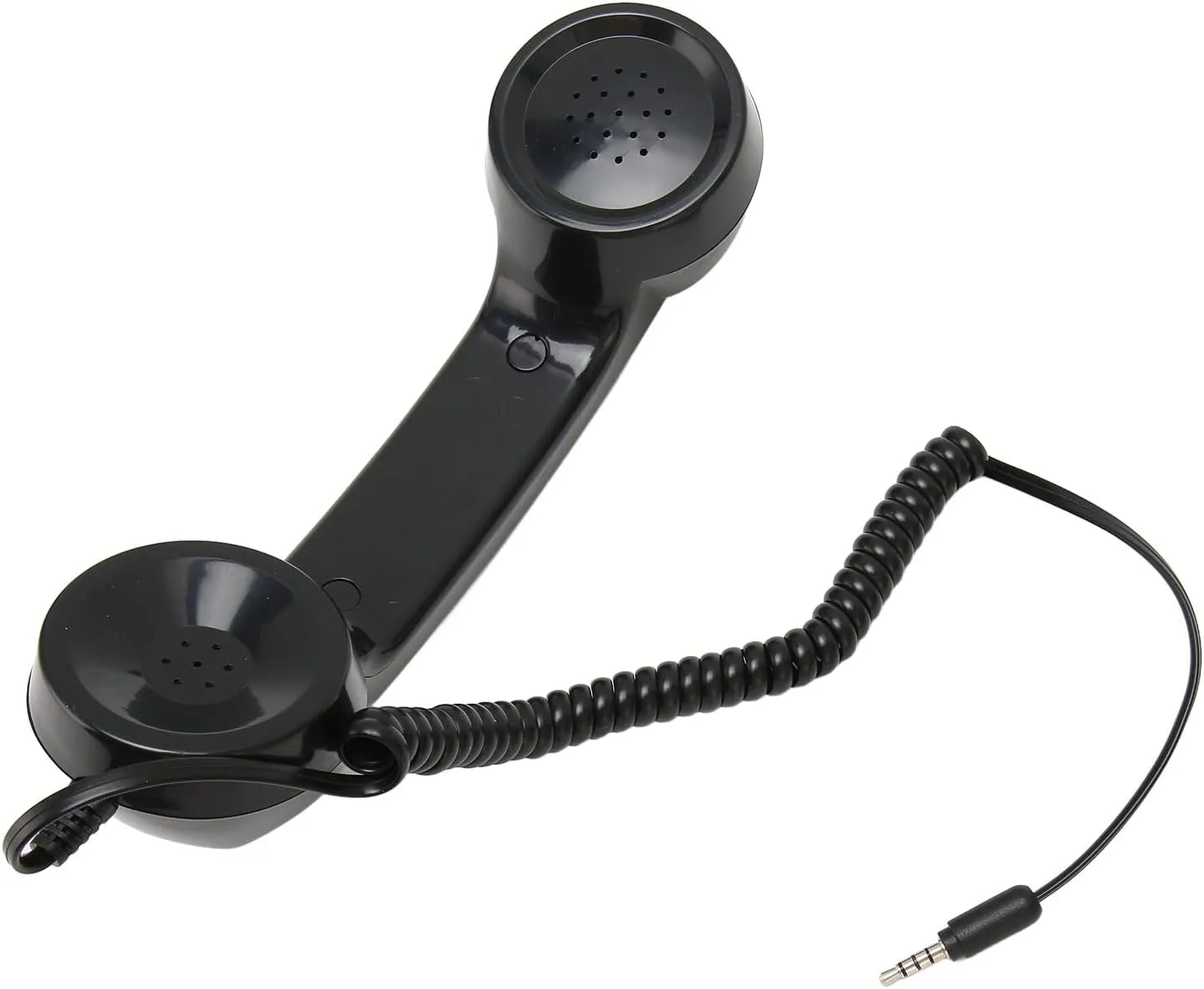 Retro Phone Handset, Handheld Cell Phone Receiver Radiation Proof Operation for Computers (Black)
