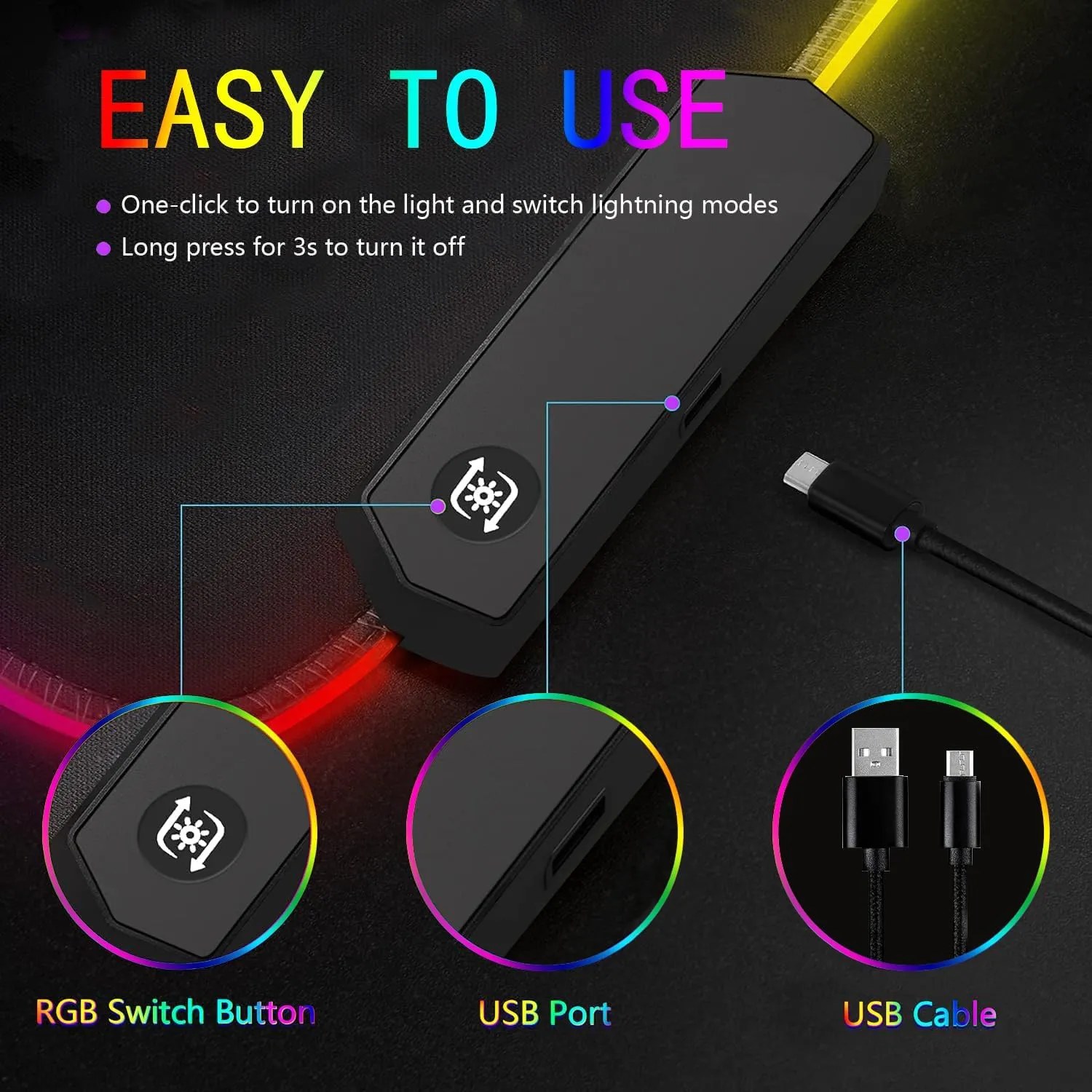RGB Gaming Mouse Pad, Large Mousepad with Led Light, Keyboard Pad Gaming Accessories for Desk, Non-Slip Rubber Base Big Mouse Mat for Gamer, 31.5 X 11.8 Inch, Dazzling Galaxy