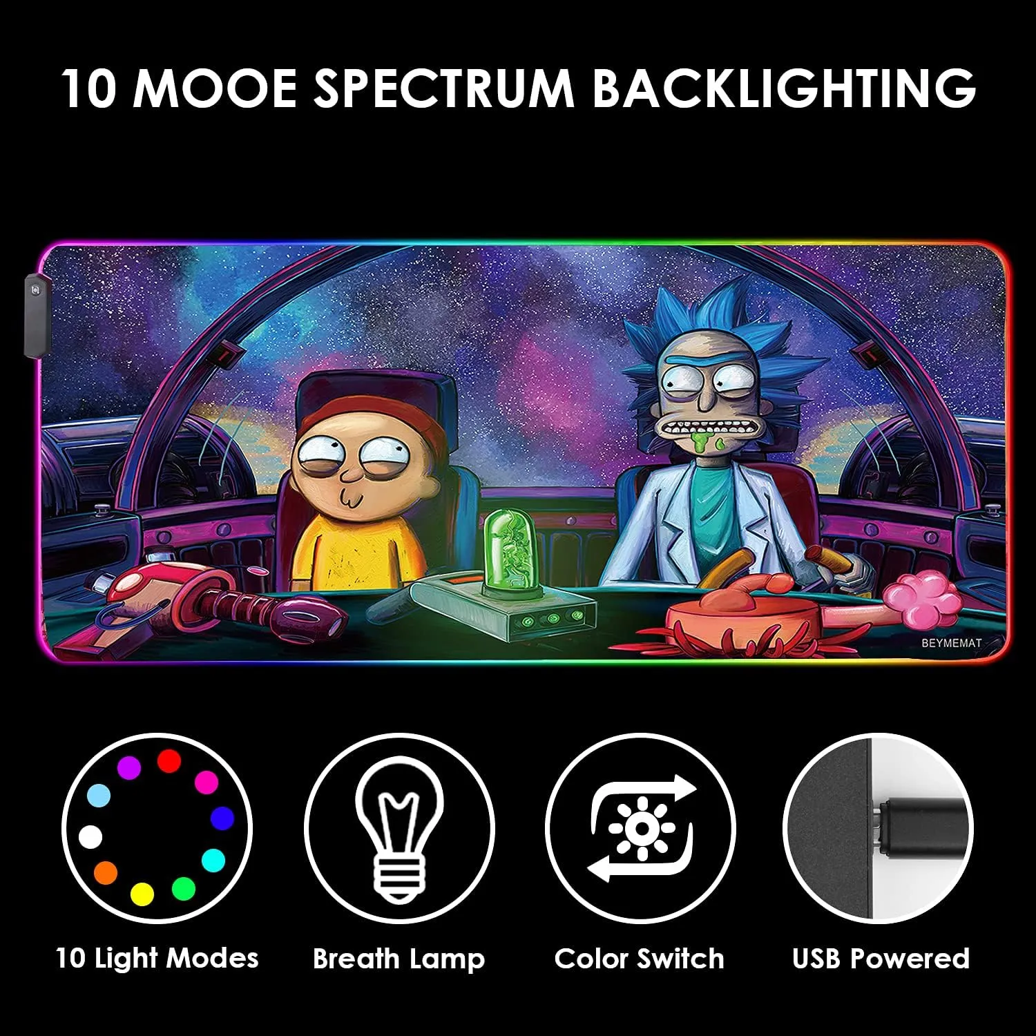 RGB Mouse Pad LED Light Gaming Mouse Pad with Rubber Base Colorful Computer Carpet Desk Mat for PC Laptop (31.5 11.8 inch) (80x30 rgpinktk)