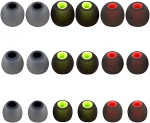 Silicone Earbud Replacement Tips - 9 Pairs S/M/L, Fit For In-Ear Headphones (Inner Hole 3.8mm-5.1mm)