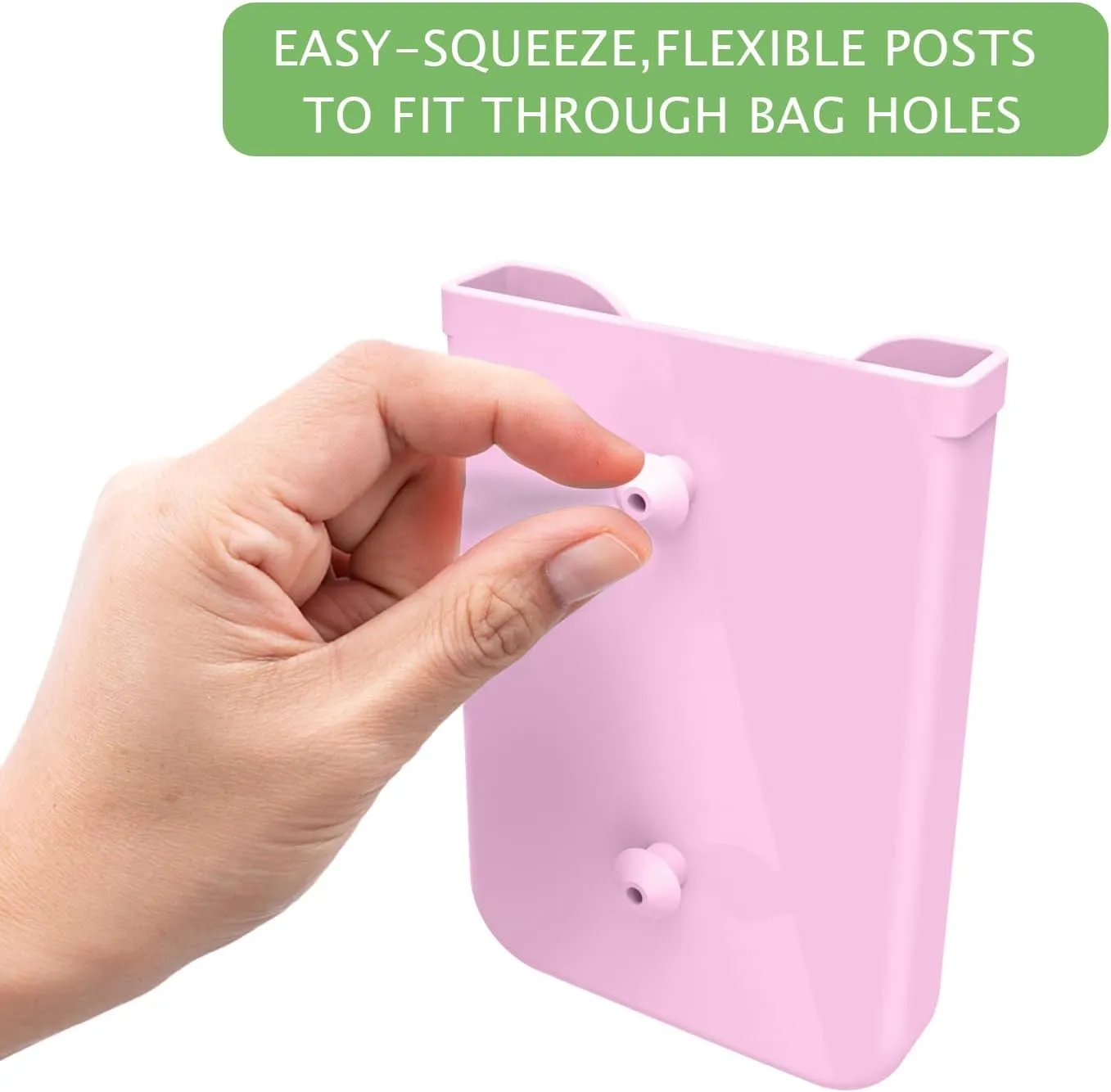 Silicone Phone Holder Compatible with Bogg Bag, Soft Silicone Charm Insert Accessories and Attachment for Bogg Beach Bags, Generic Portable Size Fits for iPhone and Android Phones Pink