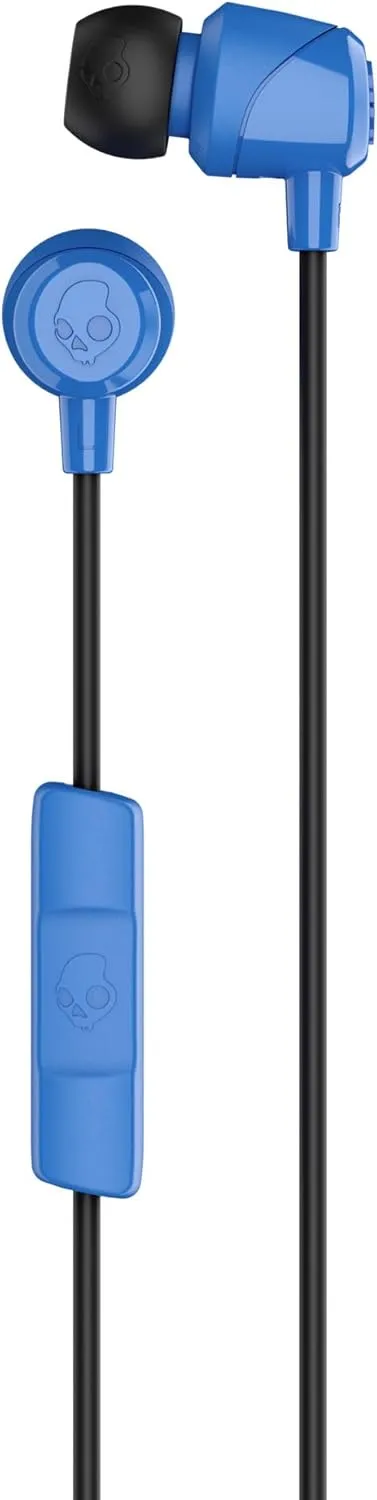 Skullcandy Jib Wired Earbuds with 3.5mm Plug, Noise Isolating Fit, Built-In Microphone Call and Track Control, Convenient for Travel (6 Pack) - Cobalt Blue