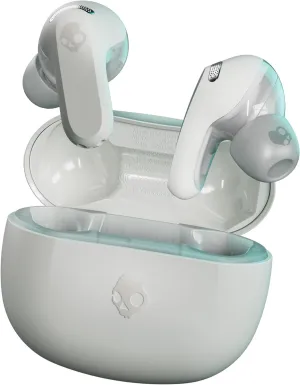 Skullcandy Rail ANC Wireless Earbuds, Bluetooth Headphones, Active Noise Cancelling, Up to 38 Hours Battery, Microphone for iPhone Android, Customizable via Skull-iQ App - Bone