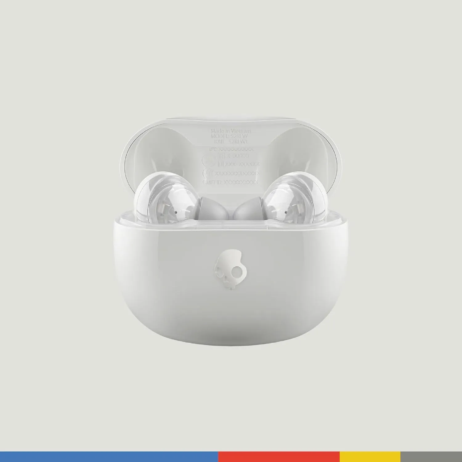 Skullcandy Rail ANC Wireless Earbuds, Bluetooth Headphones, Active Noise Cancelling, Up to 38 Hours Battery, Microphone for iPhone Android, Customizable via Skull-iQ App - Bone