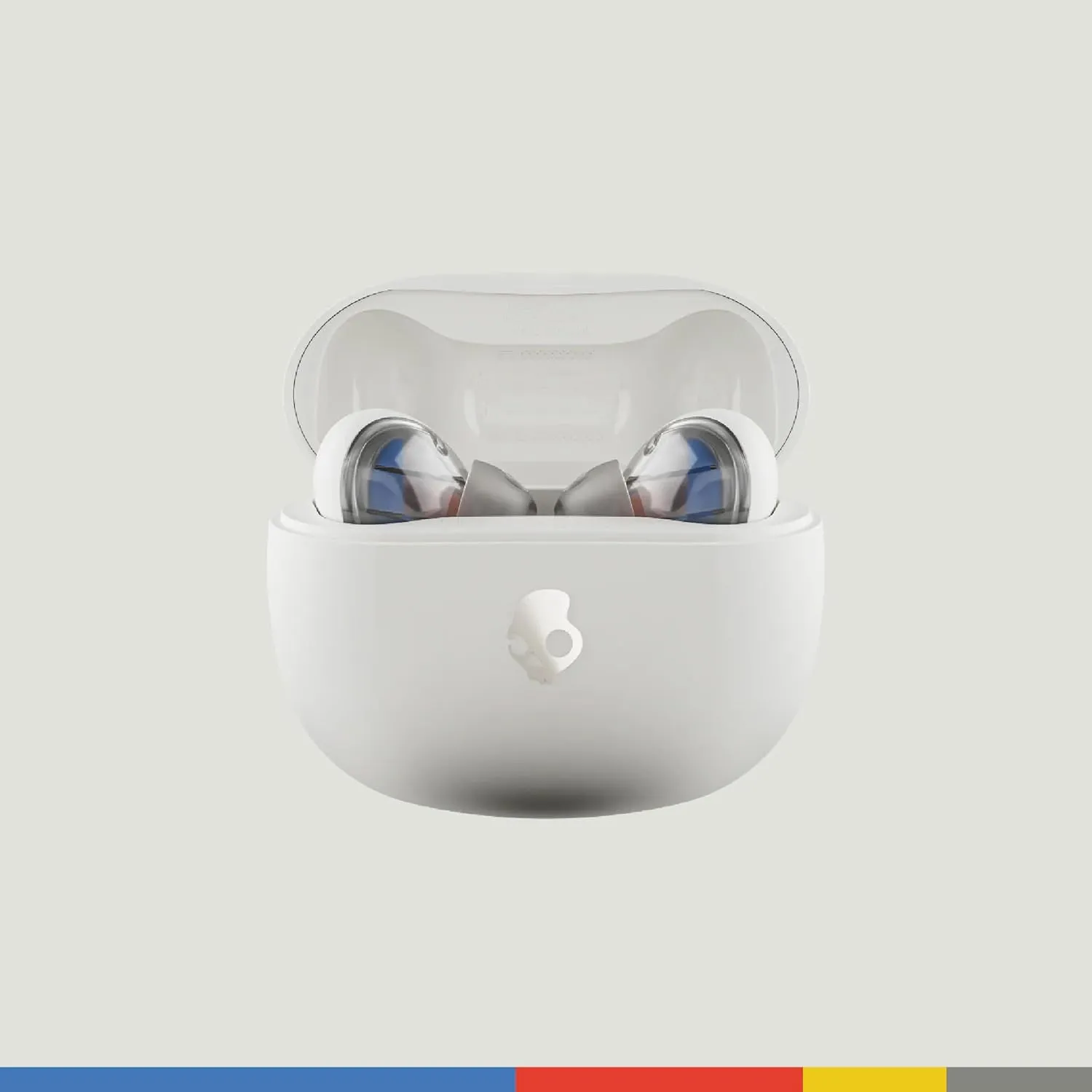 Skullcandy Rail Wireless Earbuds, Bluetooth Headphones, Noise Isolating Fit, Up to 42 Hours Battery, IP55 Sweat and Water Resistant, Microphone for iPhone Android - Bone