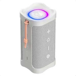 Skullcandy Terrain 2 Wireless Bluetooth Speaker, IPX7 Water Resistant, 14H Battery, Multi-Link, LED Light Show, Lightweight & Portable (Bone)