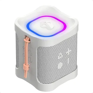 Skullcandy Terrain Mini 2 Wireless Bluetooth Speaker, IPX7 Water Resistant, 14H Battery, Multi-Link, LED Light Show, Lightweight & Portable (Bone)