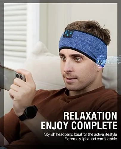 Sleep Headband with Cozy Earbuds - Comfortable Sleeping Headphones for Side Sleepers, 10Hrs Bluetooth, Gift Idea for Women & Men