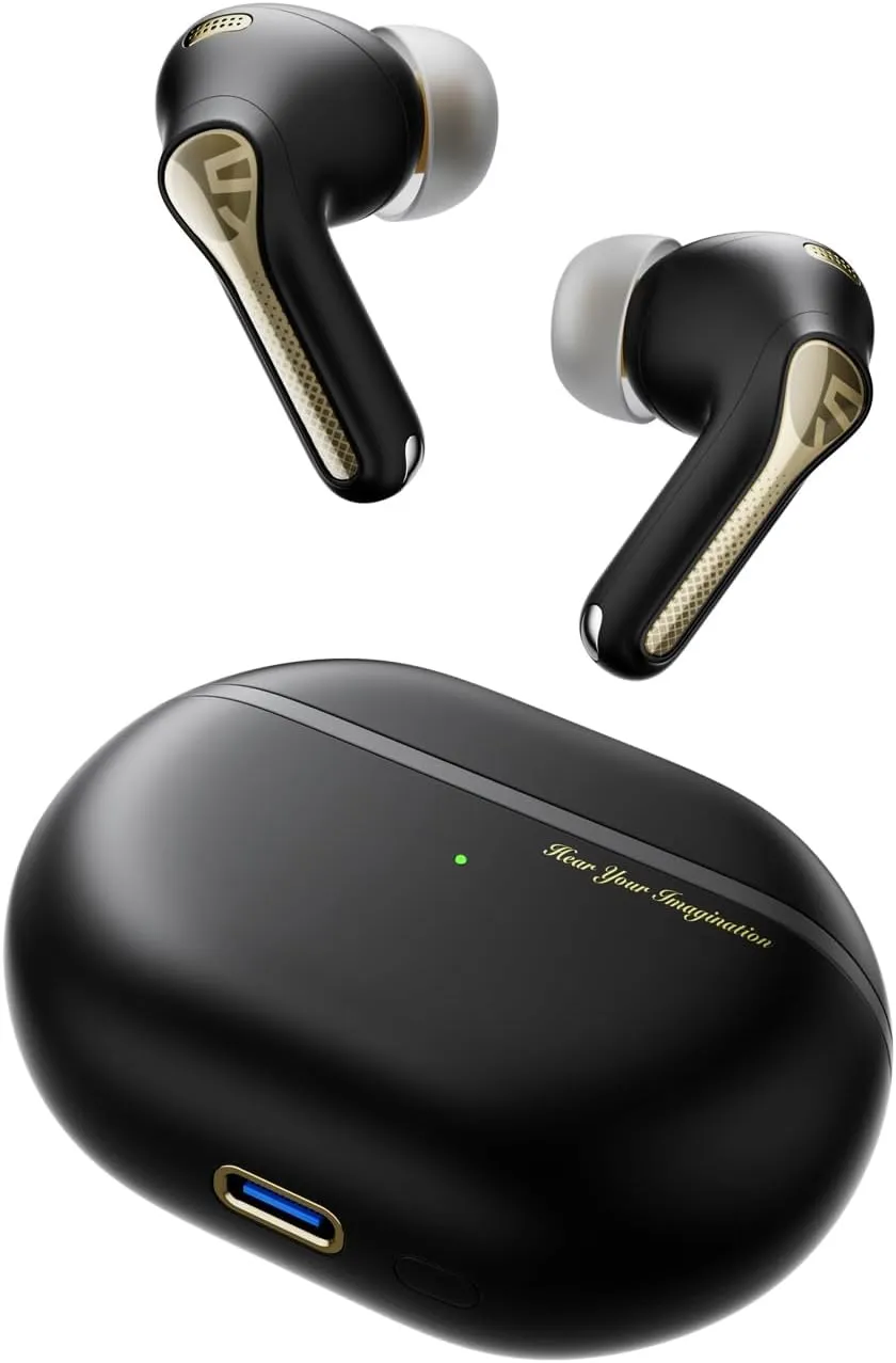 SoundPEATS Capsule3 Pro  Wireless Earbuds, Adaptive Noise Cancelling Bluetooth Headphones Hi Res HiFi Stereo Sound with xMEMS Speaker, True Wireless ANC Earphones & LDAC, 6 Mic 43H Playtime