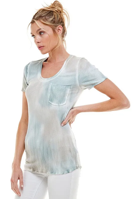 Spray Waves Short Sleeve Top