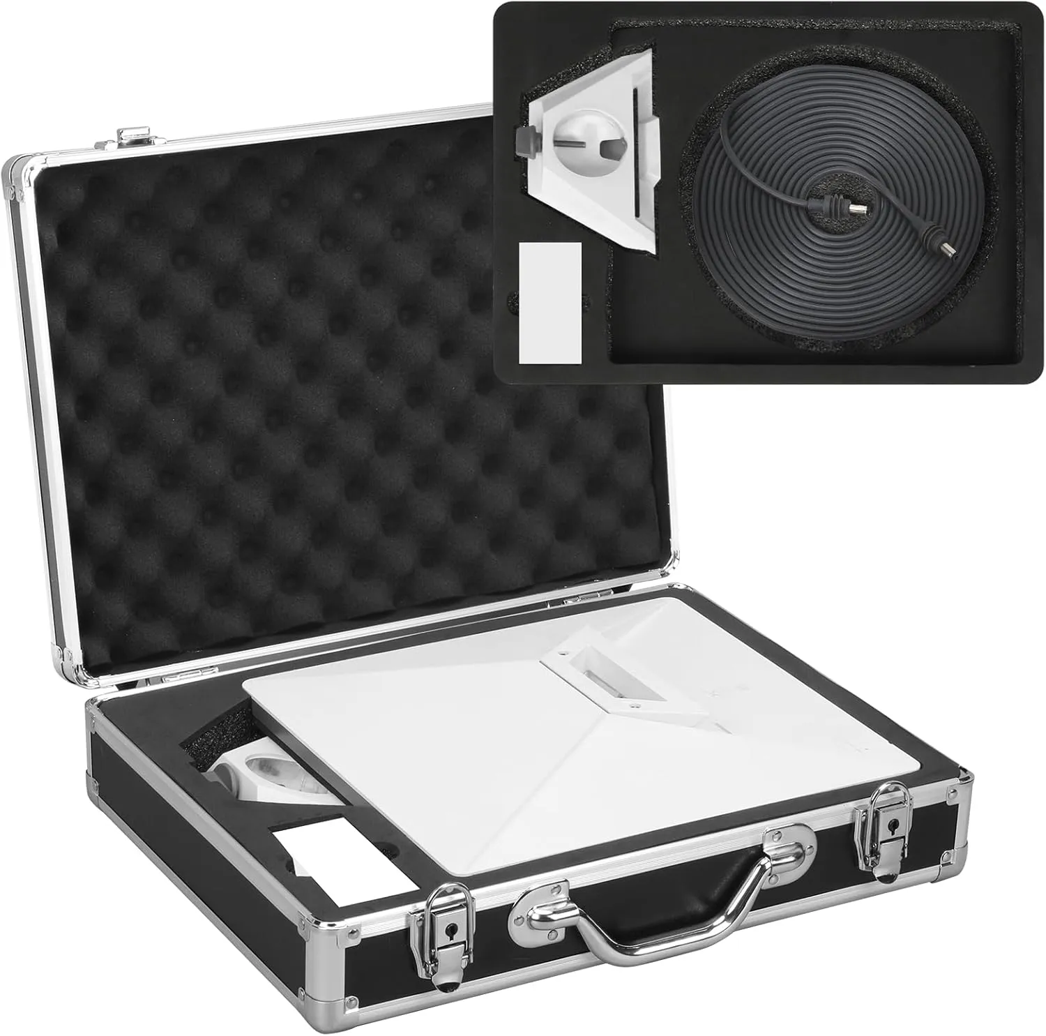 Starlink Mini Hard Carrying Case for Travel, Durable, Lockable Design with Custom Foam Compartments for Starlink Mini and Accessories