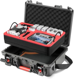STARTRC PHOTO Mini 4 Pro Case Dual Layer, Waterproof Crash Resistant Carrying Case for DJI Mini 3/3 Pro Accessories, For DJI RC 2/RC-N2 Controller,Battery Charger Hub