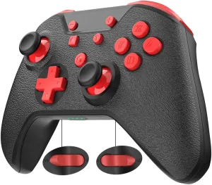 Switch Controller, Wireless Controller Compatible Nintendo Switch/Switch OLED/PC/Android/IOS with Turbo Motion Vibration (Black)