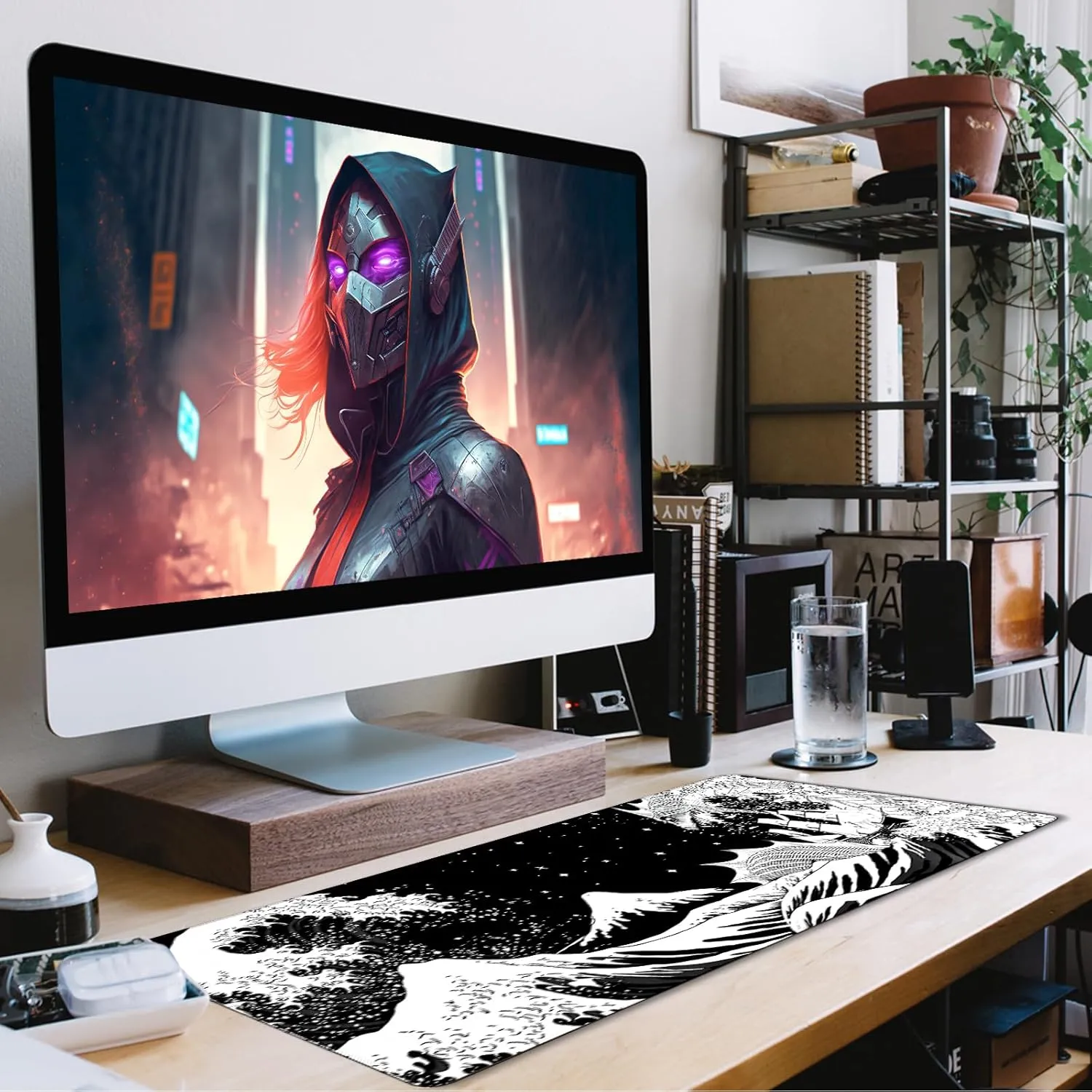 TEDNETGO Extra Large Mouse Pad, Gaming Mouse Pad, Waterproof Extra Large Mousepad with Stitched Edges, Non-Slip Base Keyboard Pad for Gamer, Office & Home, 31.5 x 15.8, Dragon