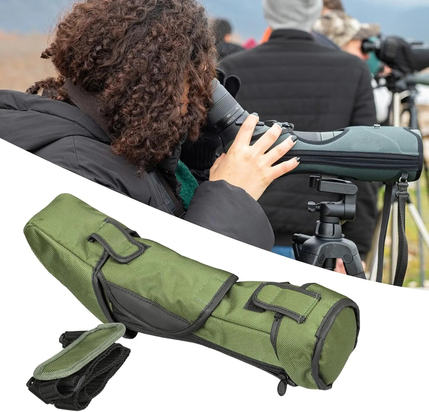 Telescope Bag - Telescope Storage Cover, Protective Telescope Travel Bag | Spotting Scope Storage Case, Multipurpose Nylon Telescope Carrying Case With Adjustable Shoulder Strap Suitable for Carrying
