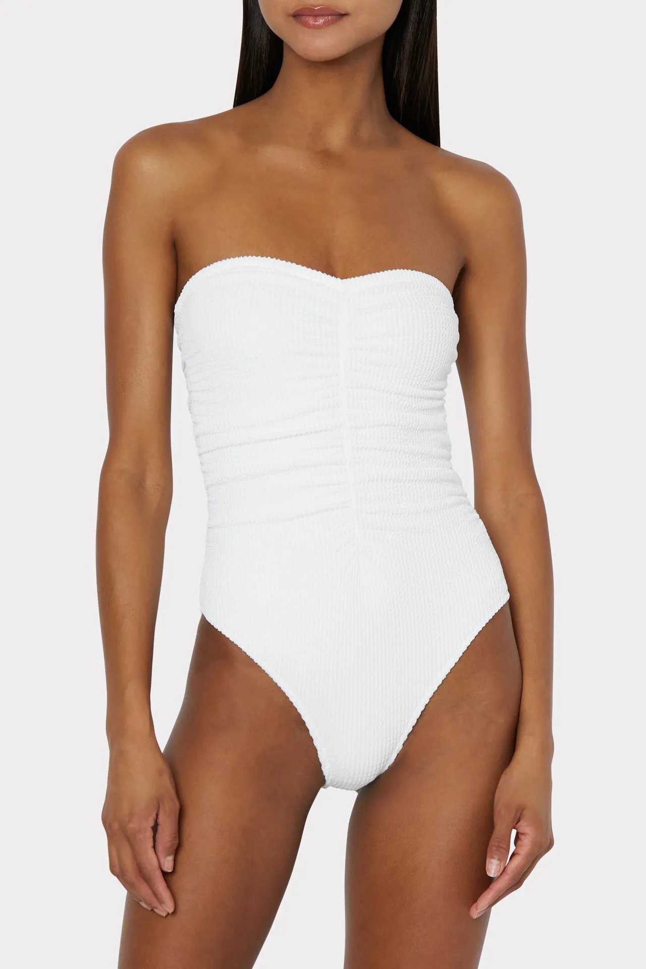 Textured Ruched One Piece