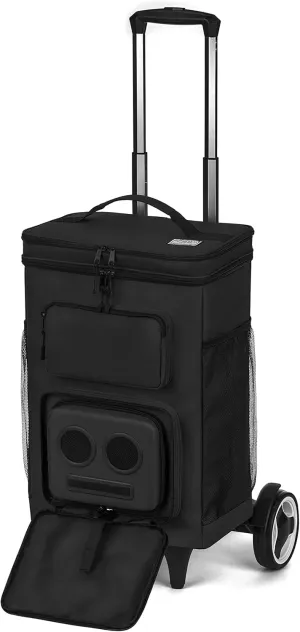 The #1 Rolling Cooler with Speakers on Amazon. 20-Watt Bluetooth Speakers for Parties/Festivals/Boat/Beach/Camping. Rechargeable, Works with iPhone & Android (Black, Latest Premium Edition)