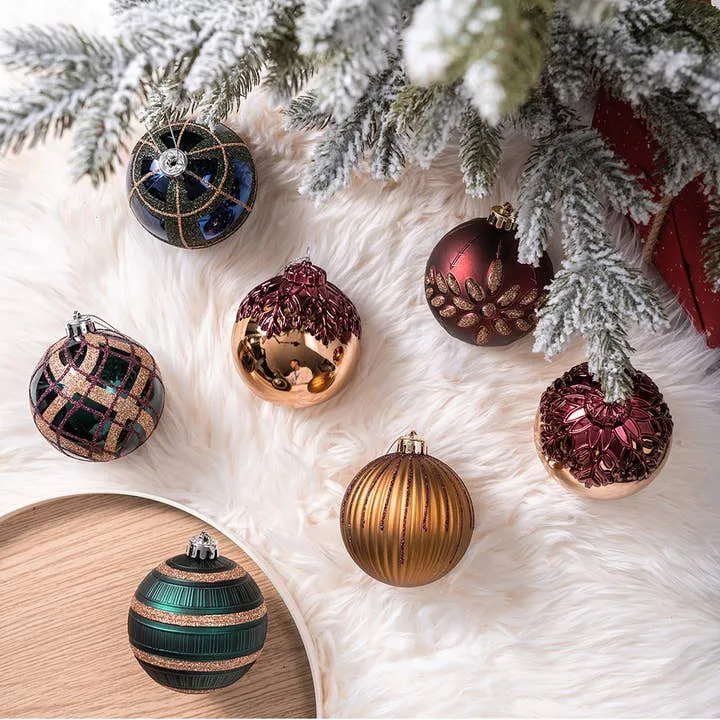 Touch of Gold Delightfully Glittered Ornament Bauble Set
