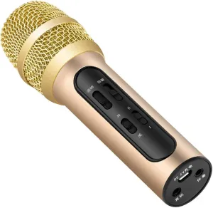 Toyvian 1 Set Microphone Mic for Living Singing Supplies Handheld Aluminum Alloy , Professional Handheld Microphone for and Karaoke Singing