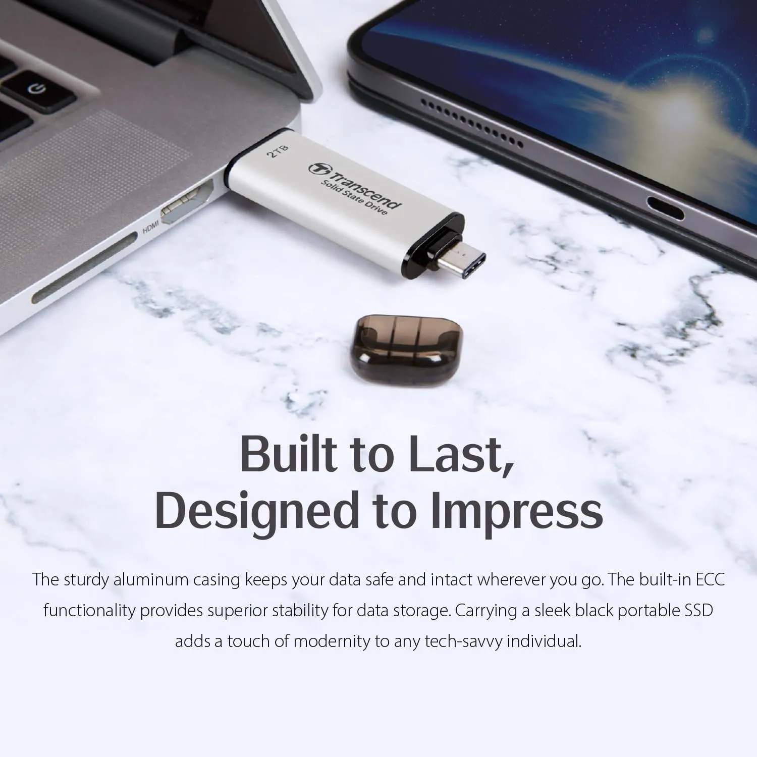 Transcend 1TB External SSD, USB 3.2 Gen 2, Up to 1,050MB/s, Portable SSD with 2-in-1 Type C & Type A, for Steam Deck, ROG Ally, MSI Claw, Windows, Mac, iPhone, iPad, Android, PS5, Xbox, Smart TV -Pink